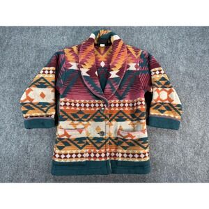 Vintage Circle T Sweater Mens Small Southwest Shawl Collar Cardigan 90s‎